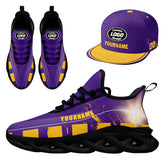 Custom Purple Yellow Minnesota MaxSoul Shoes and Hat Combo Offer Personalized Combo ZH-D020264-17